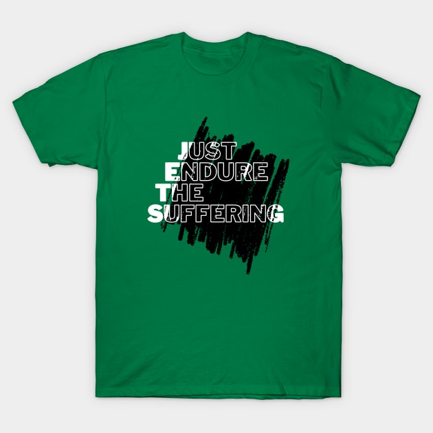 JETS Just Endure the Suffering Scribble T-Shirt by Sleepless in NY